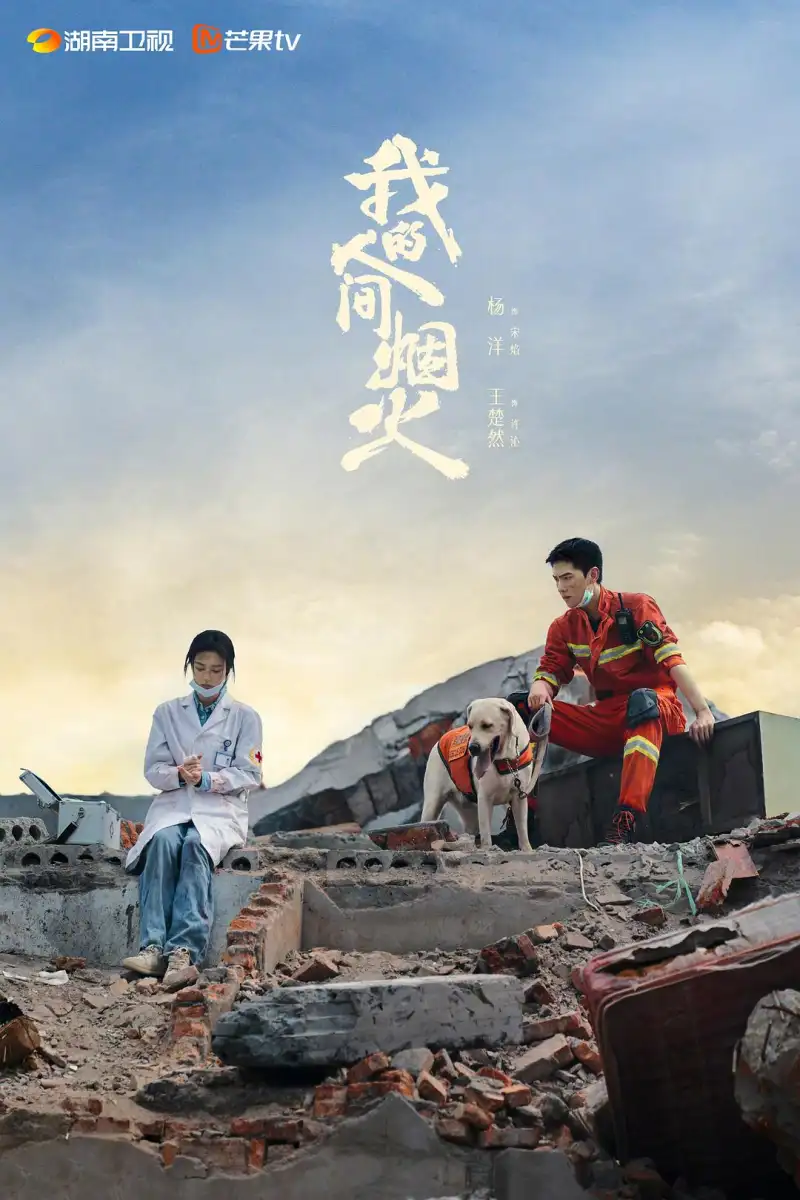 美剧《最后生还者》海报，主角在末日废墟中前行